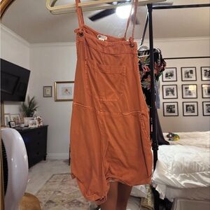 Billabong Rust Overalls with Pocket